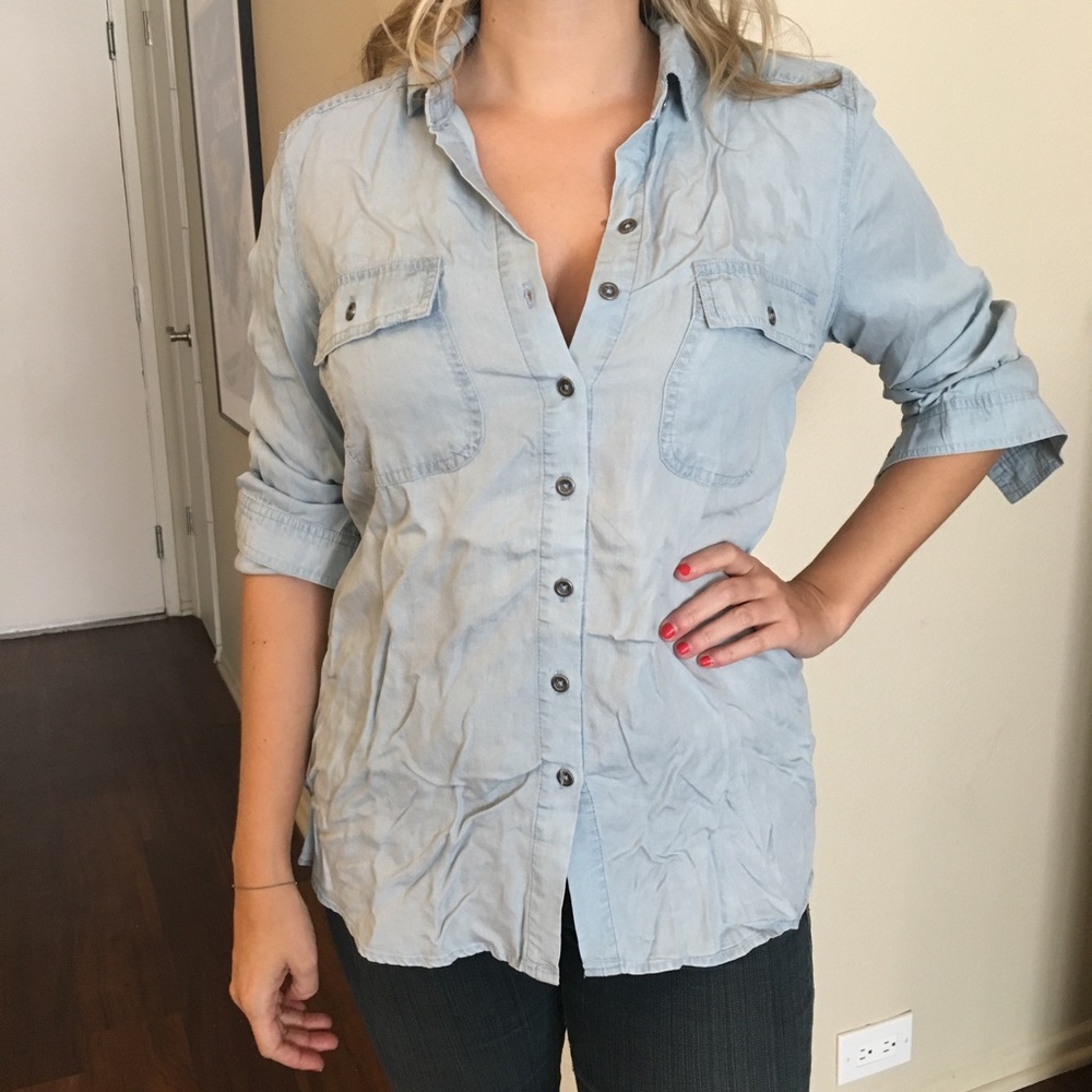 Love Tree Chambray Button Down